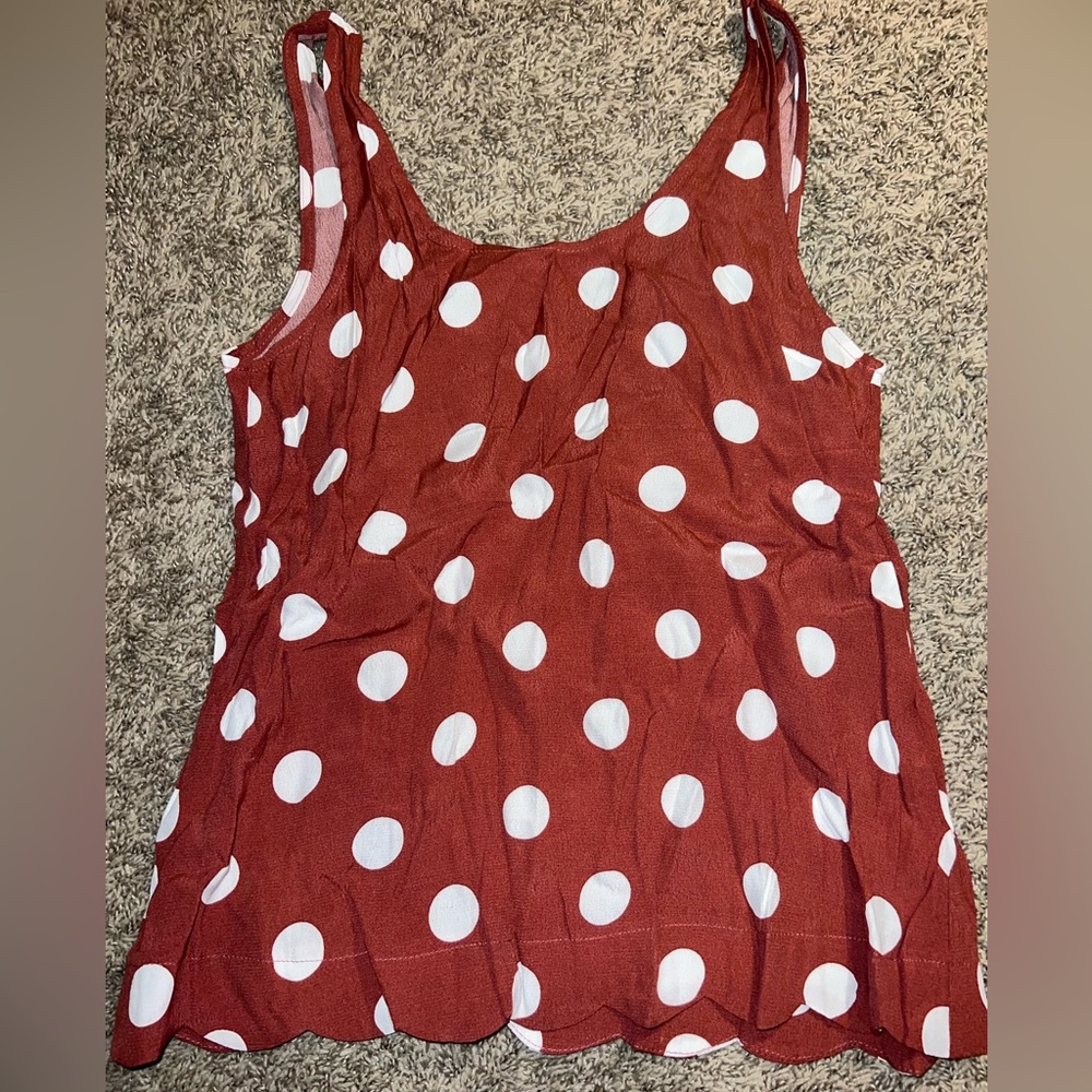 Mittoshop Red and White Tank Top